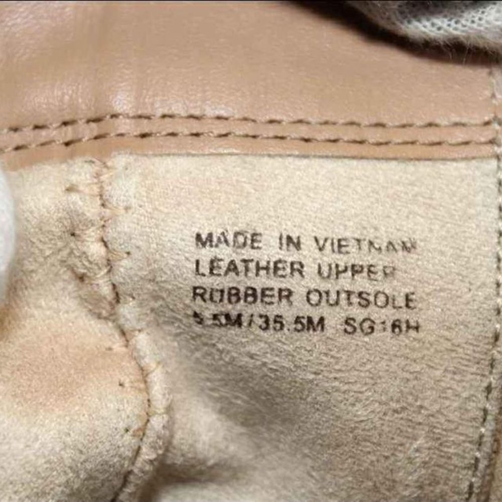 Michael Kors MK Designer Womens Beige Leather Booties Heels Boots Size 5.5 - Picture 7 of 8